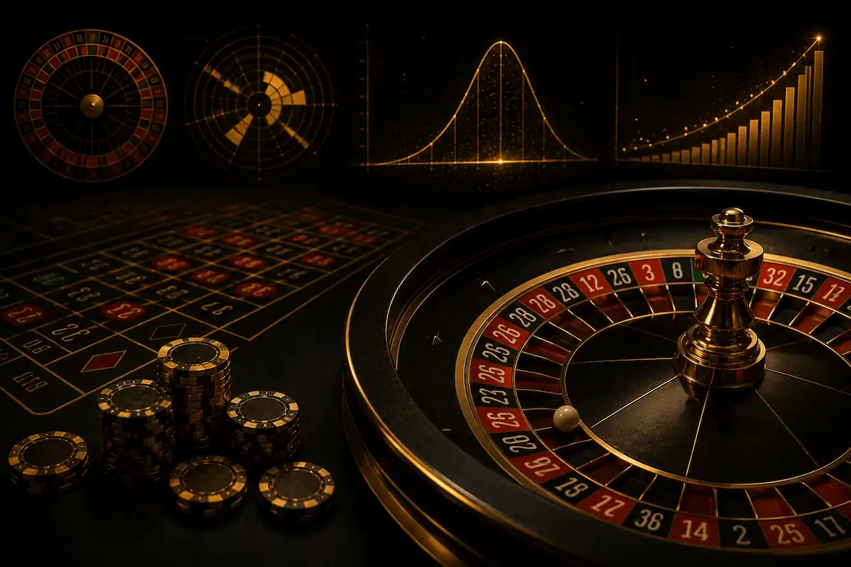 Roulette payout and probability calculator showing wheel math and bankroll risk