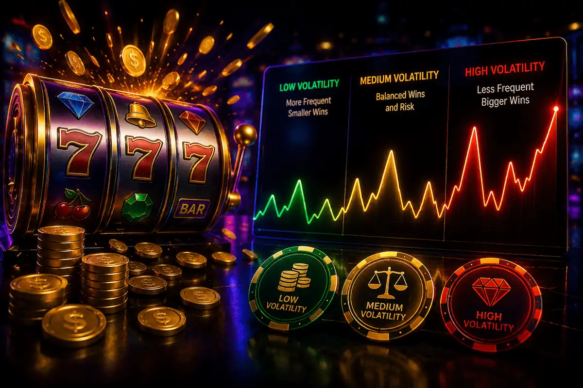 Slot volatility calculator comparing bankroll pressure and session swings